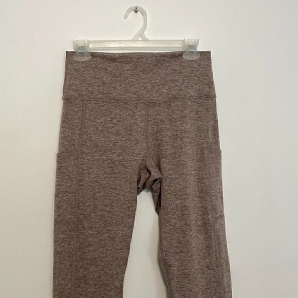 AERIE AMERICAN EAGLE Chill Play Move Leggings Tan Brown High Waisted Rise Pocket - Picture 3 of 12